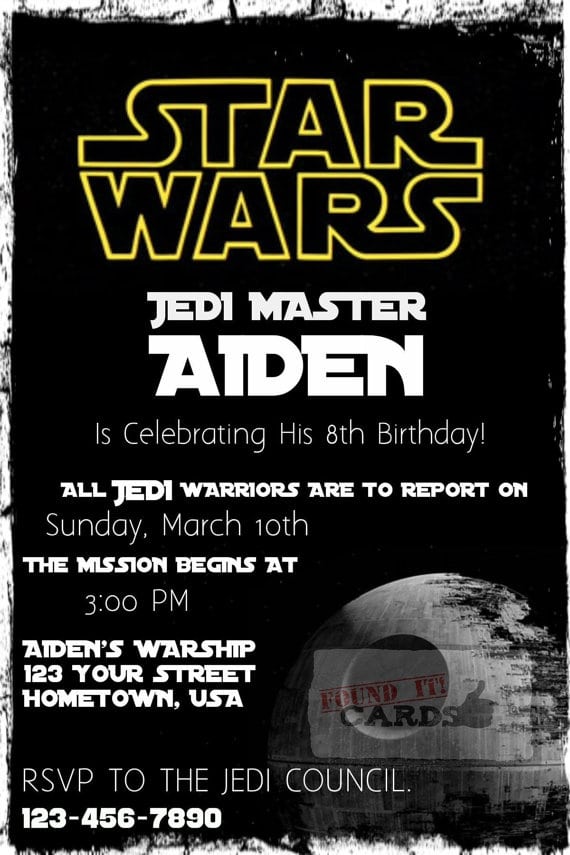 Star Wars Printable Party Invitations