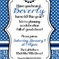 Surprise 60th Birthday Invitation