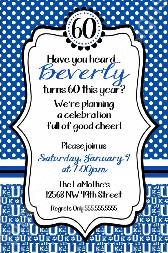 Surprise 60th Birthday Invitations Uk
