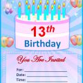Template For Birthday Invitation For Kids