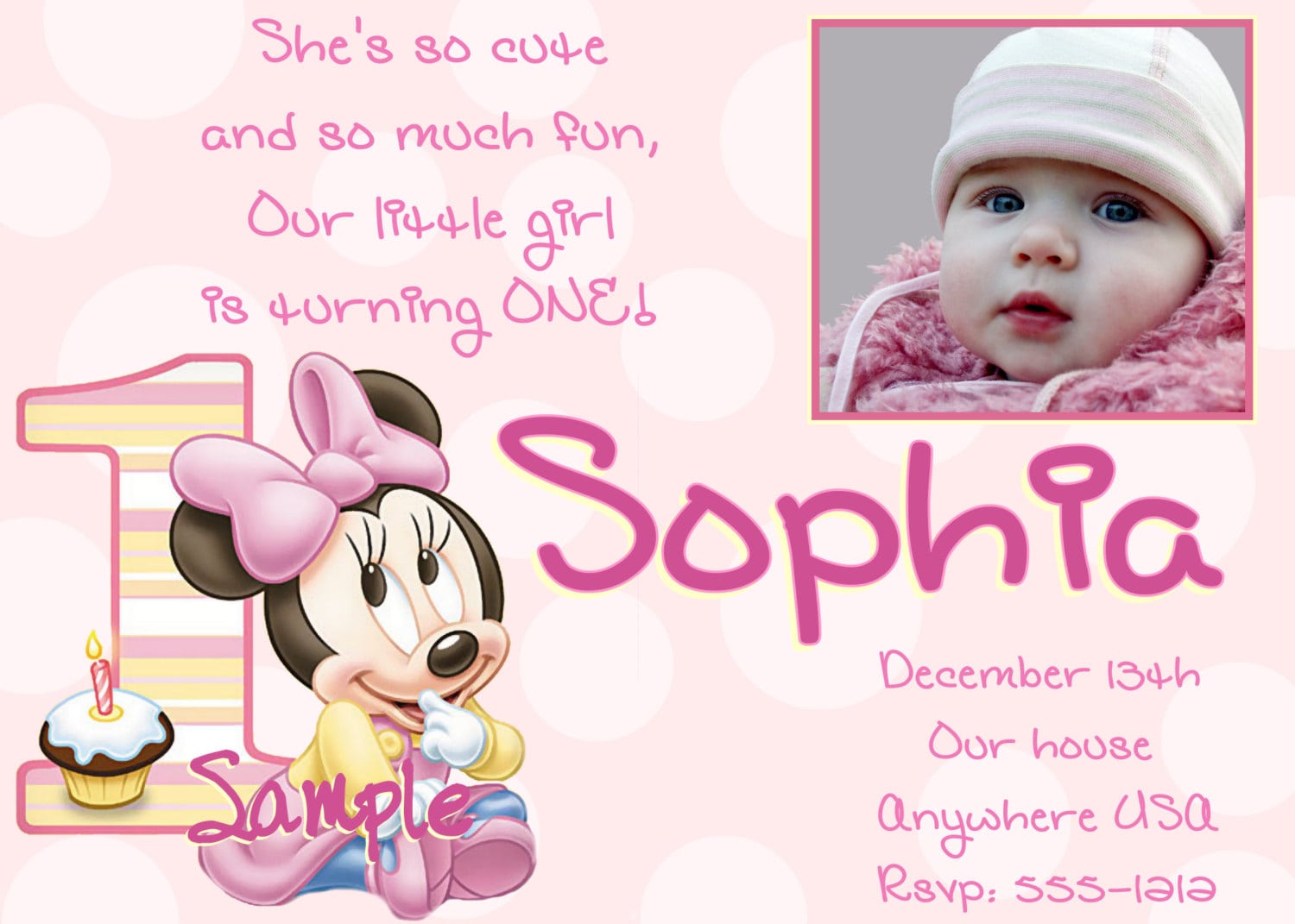 Baby 1st Birthday Invitations Templates Free