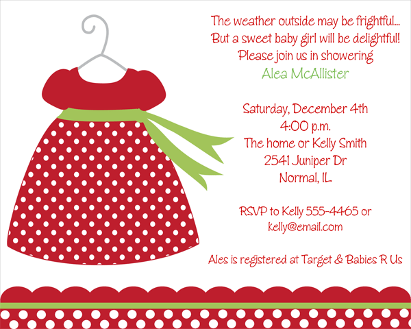 Baby Girl Shower Invitation Wording