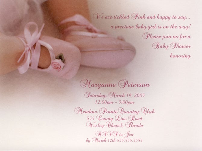 Baby Girl Shower Invitations