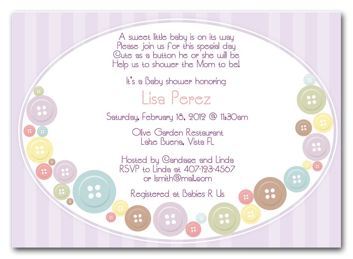 Baby Shower Invitation For Girls