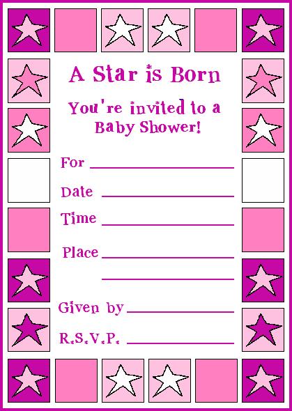 Baby Shower Invitation For Girls Template