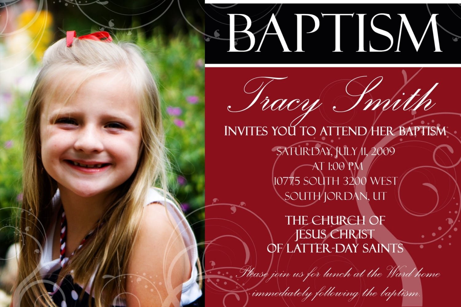 Baptism Invitation Cards Templates Free Download