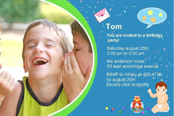 Birthday Invitation Card Template Free Download