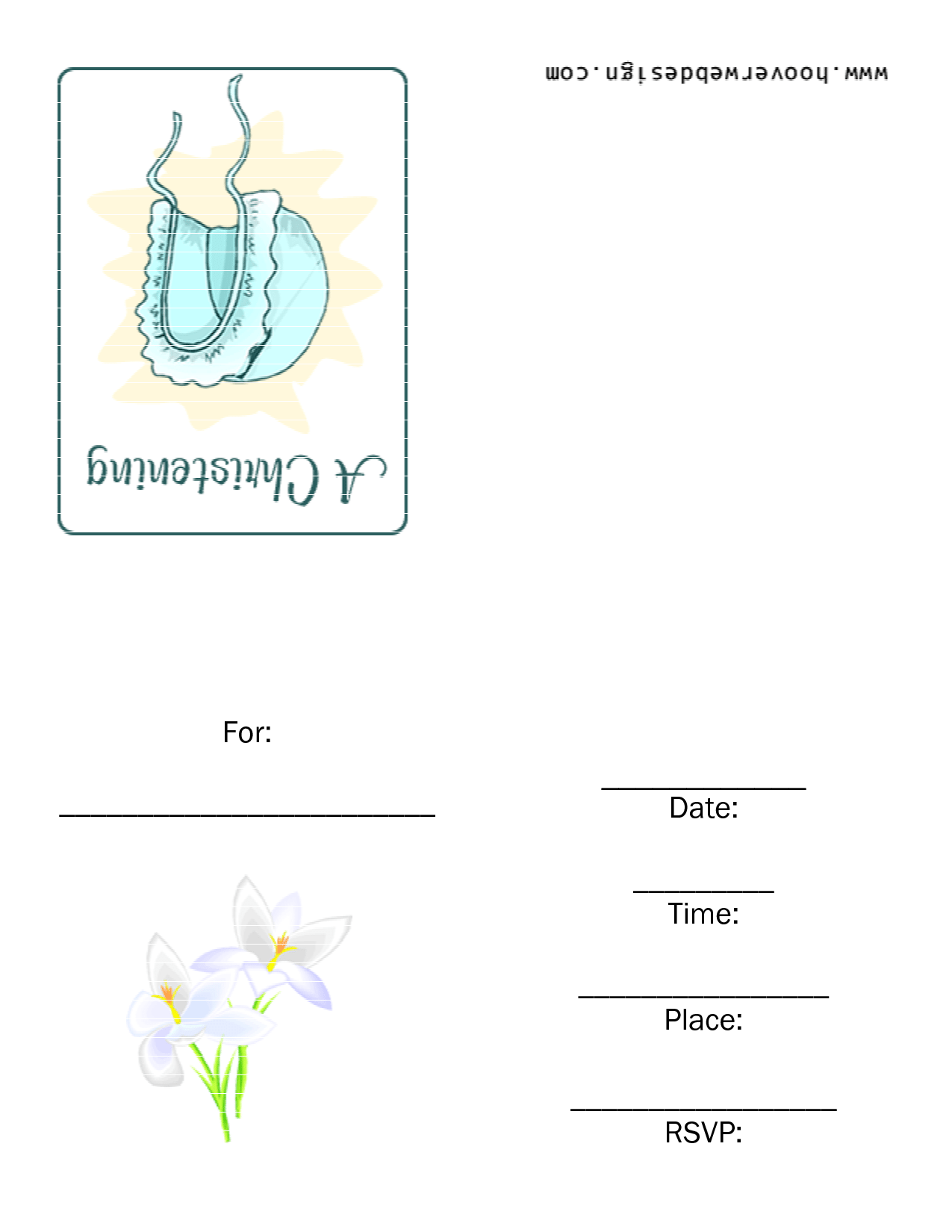 Christening Invitation Template Printable Free