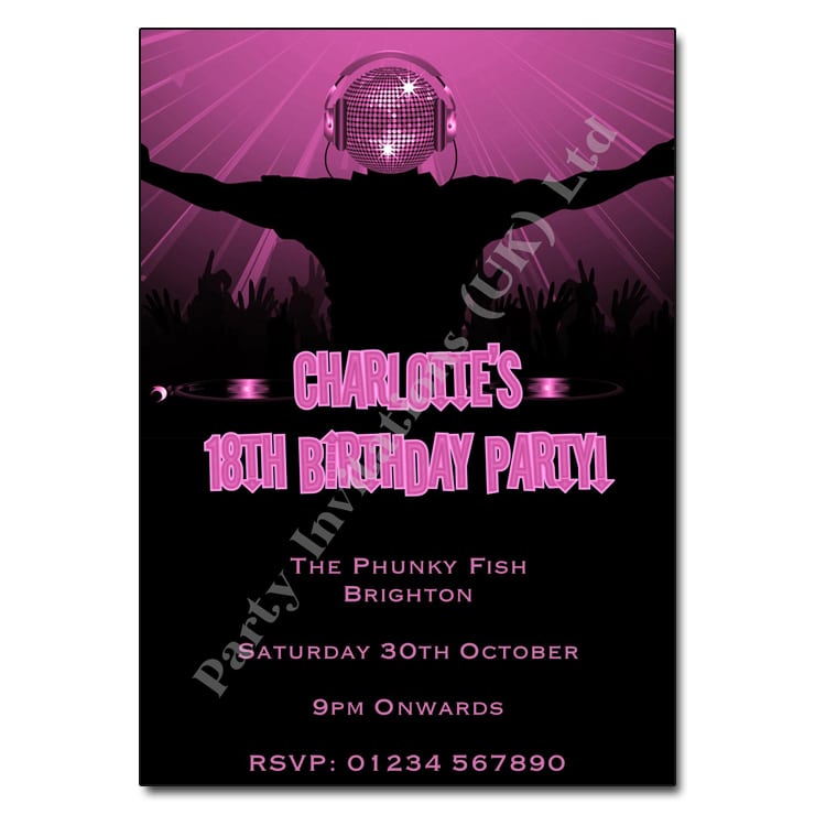Disco Party Invitation Wording