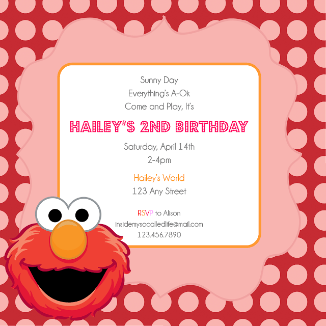Elmo Invitation Samples Elmo Invitation Samples