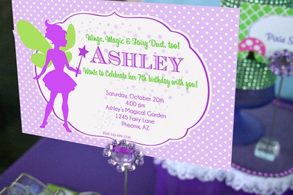Fairy Birthday Invitation Template Free