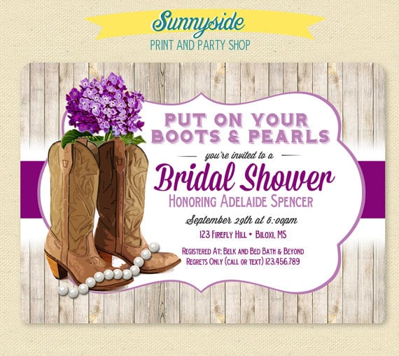 Fancy Cowgirl Invitation
