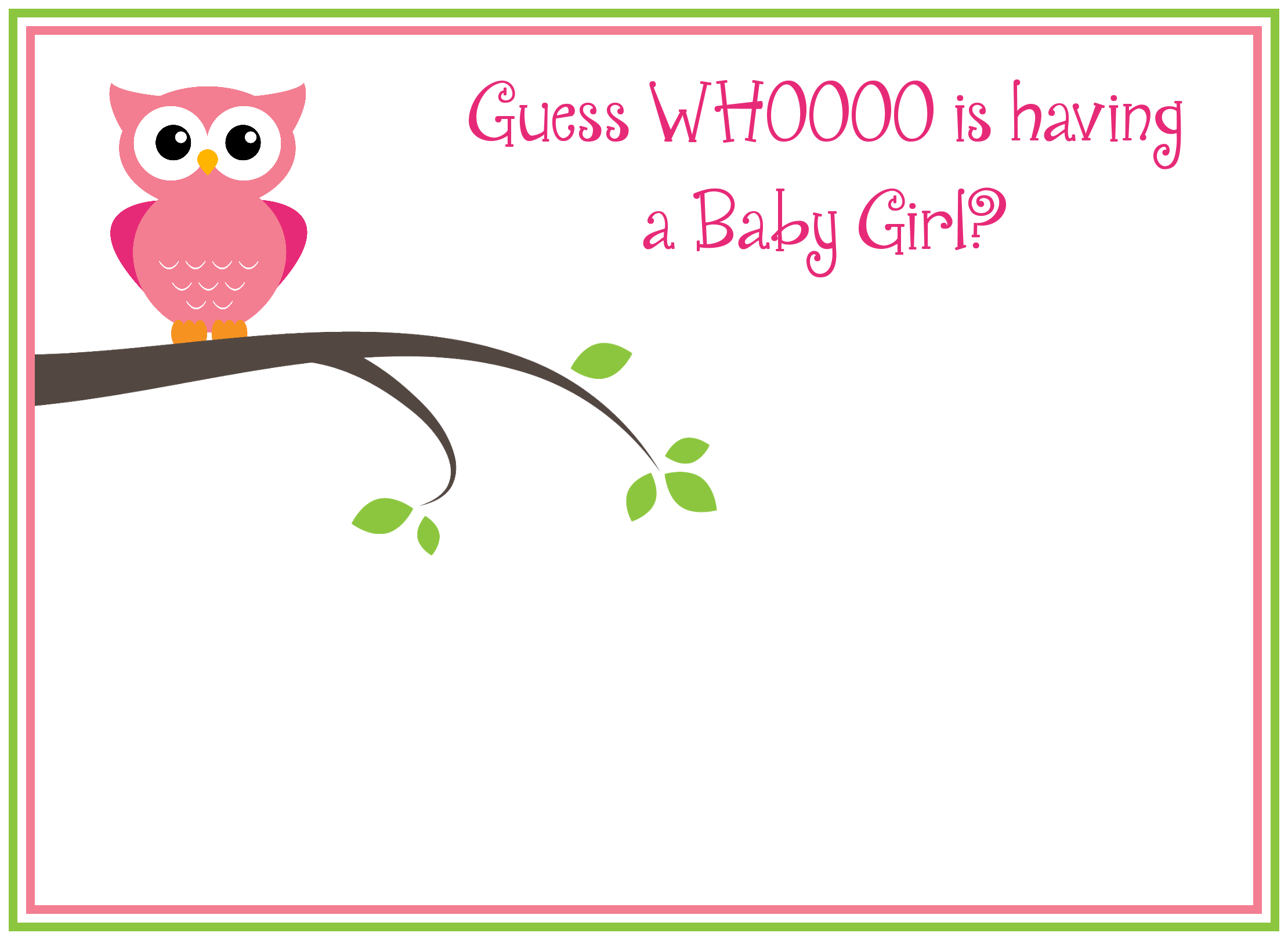 Free Baby Girl Shower Invitations