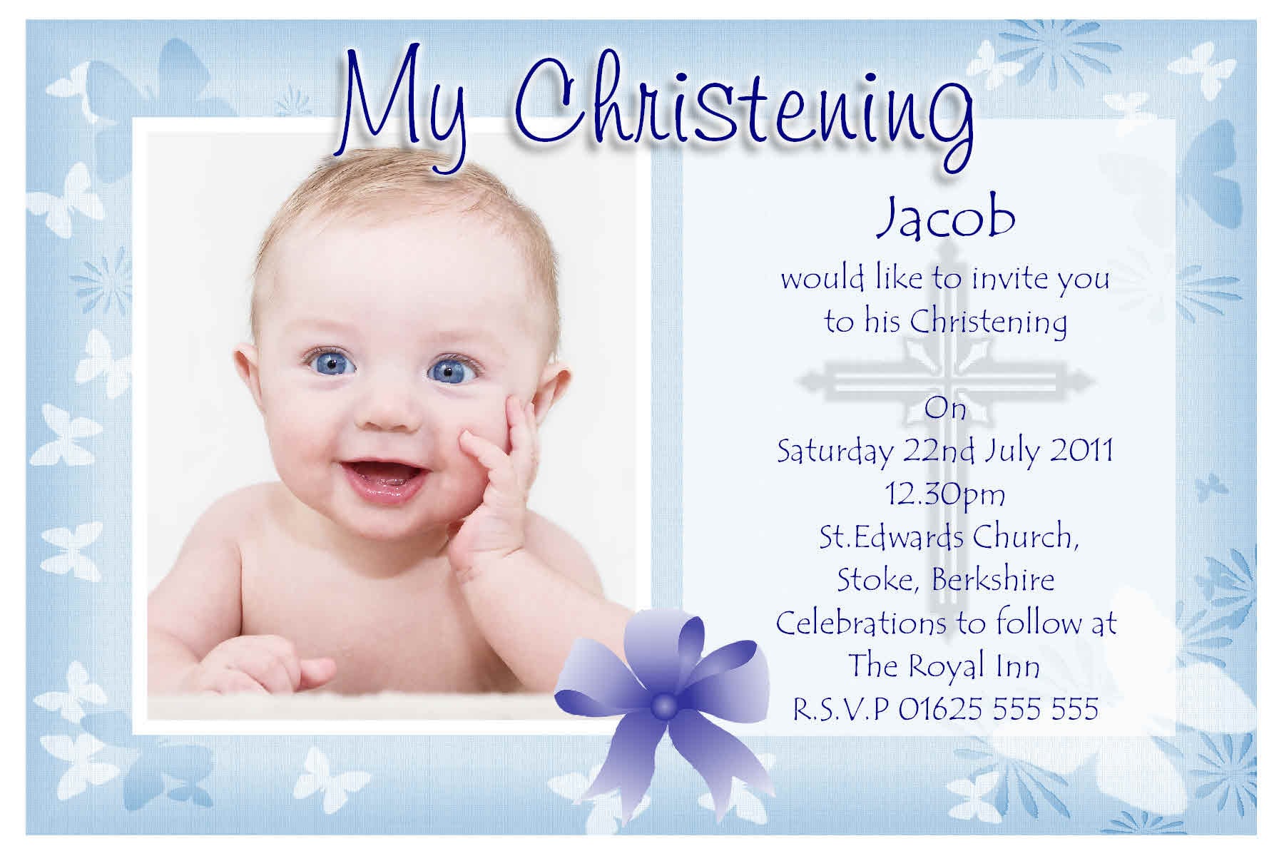 Baptism Invitation Template Free