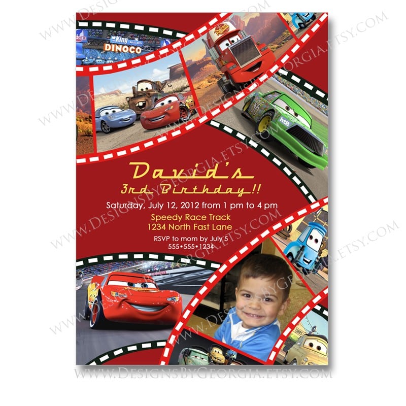 Free Disney Cars Birthday Invitation Template