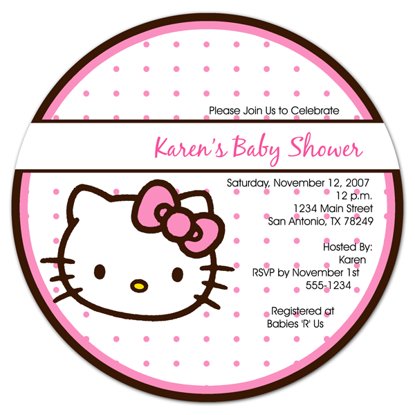 Free Hello Kitty Baby Shower Invitation Templates 6