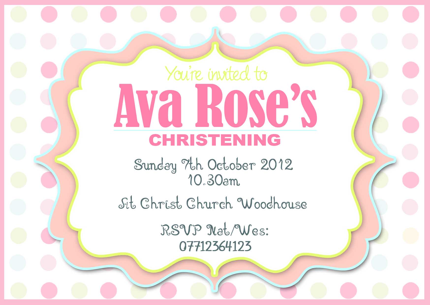 Free Invitation Maker For Baptism