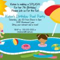 Free Pool Birthday Party Invitation