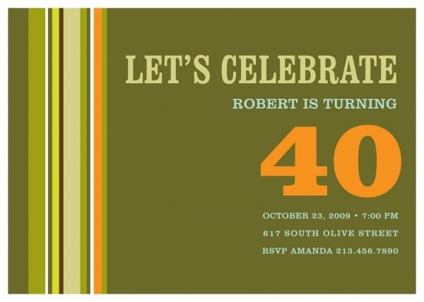 Free Printable 40th Birthday Invitation Templates