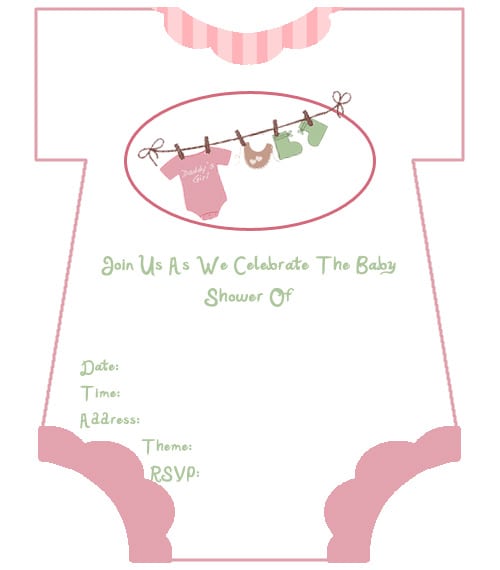 Free Printable Baby Shower Invitations Girl