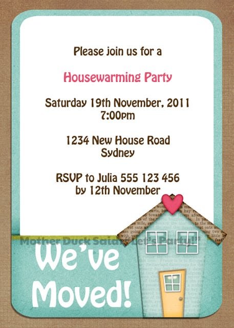 Free Printable Housewarming Party Invitation Cards