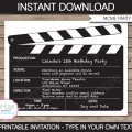 Free Printable Movie Invitation