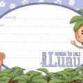 Free Printable Luau Party Invitation Template