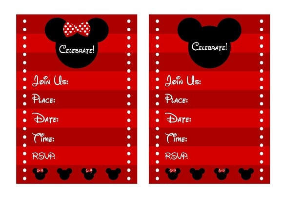 Free Printable Mickey Mouse Baby Shower Invitations