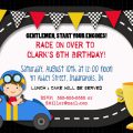 Free Printable Race Car Birthday Invitation