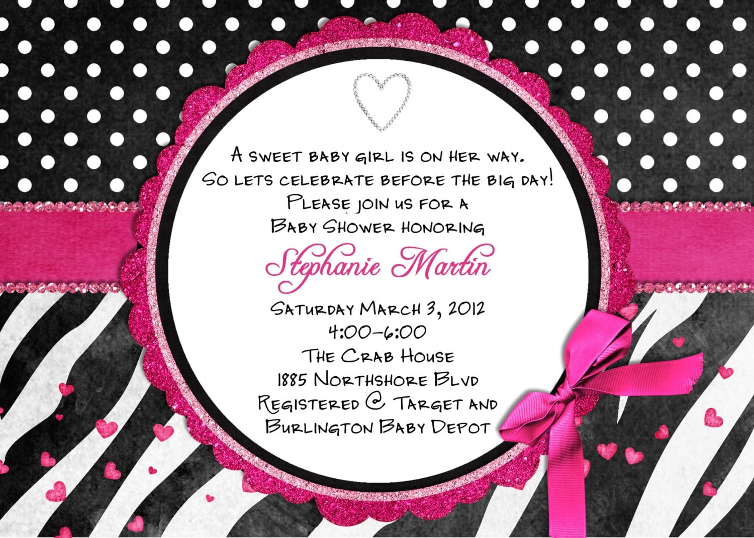 Free Printable Zebra Baby Shower Invitations Templates