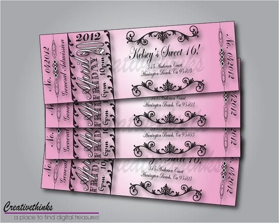 Free Sweet 16 Party Invitation Templates