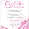 Invitation Free Sweet Sixteen