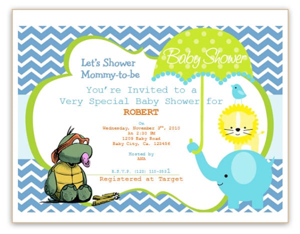 Free Template For Baby Shower Invitation Wording