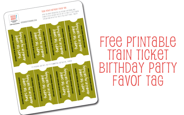 Free Train Ticket Birthday Invitation Template