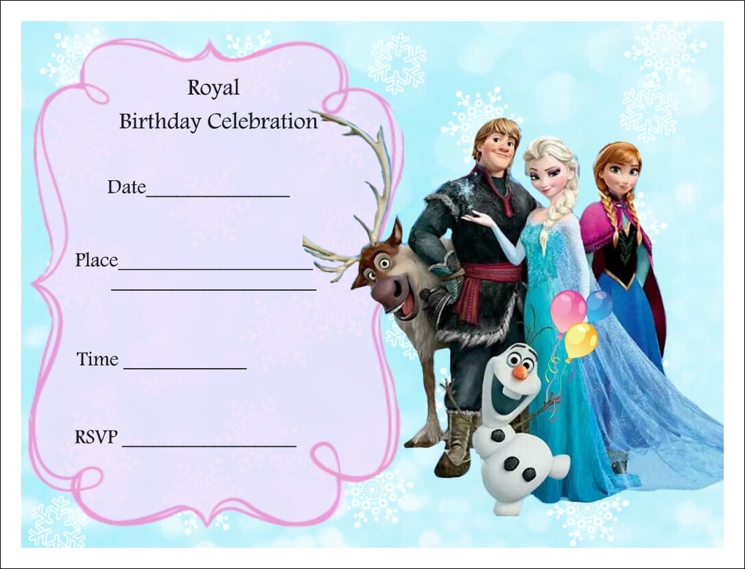 Frozen Invitation Template Free