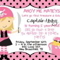 Pirate Girl Invitation