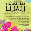 Hawaiian Luau Invitation Template Free