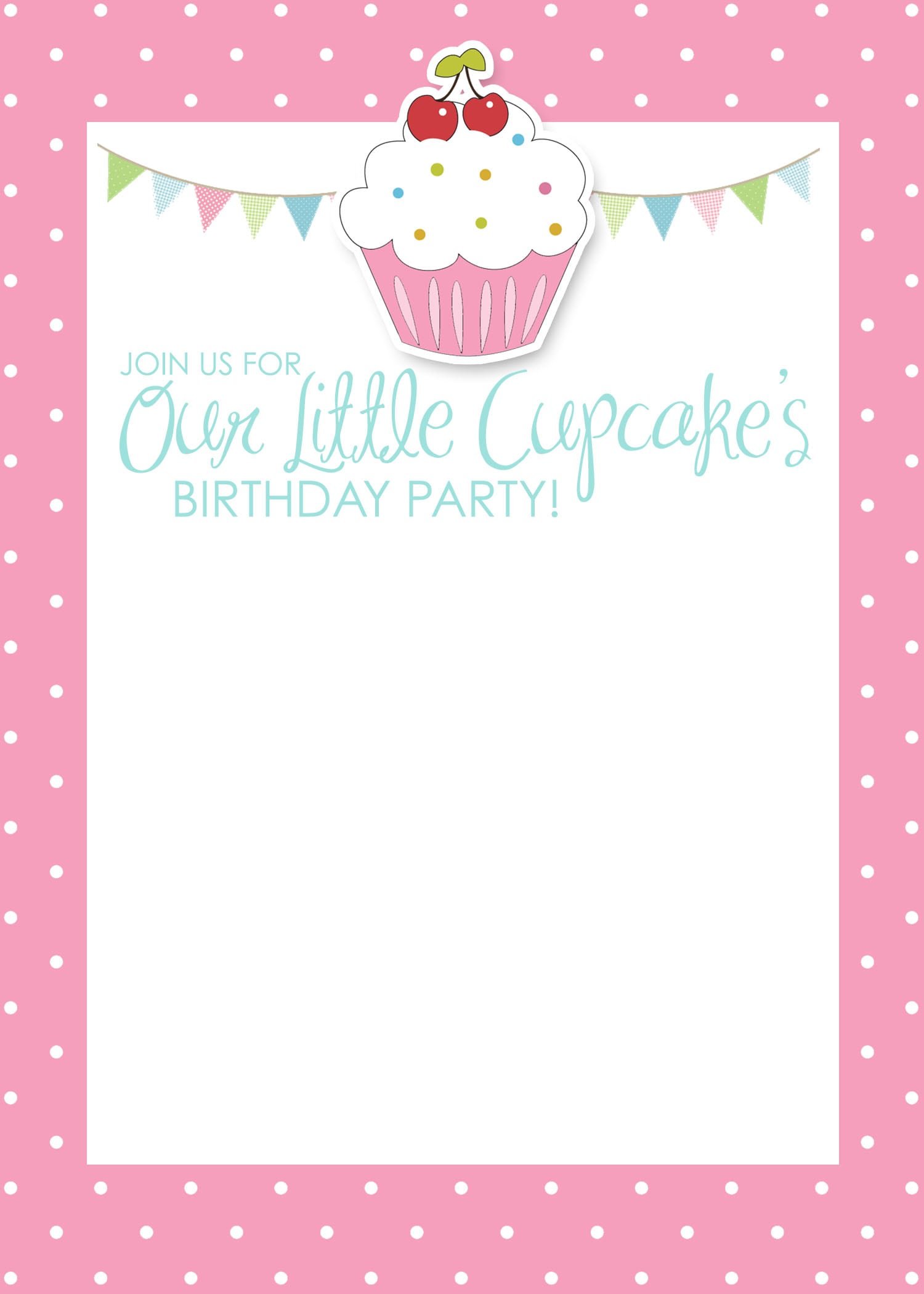 Invitation Template For First Birthday Party