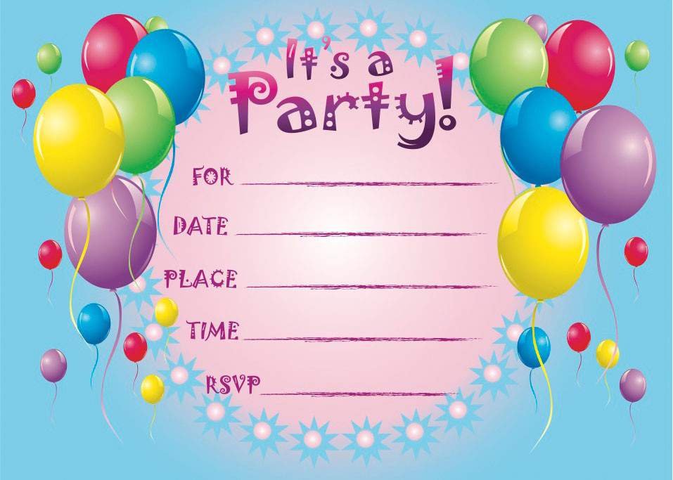 Kids Birthday Invitation Template