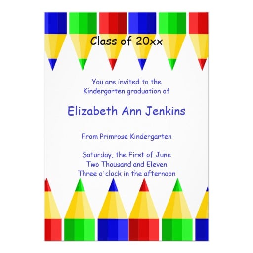 Kindergarten Graduation Announcement Template