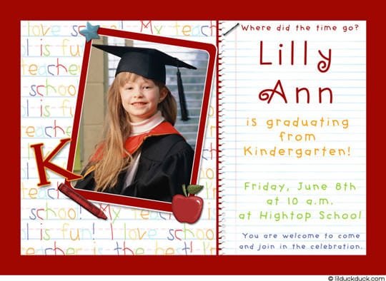 Kindergarten Graduation Invitation Ideas