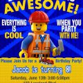 Lego Printable Invitation