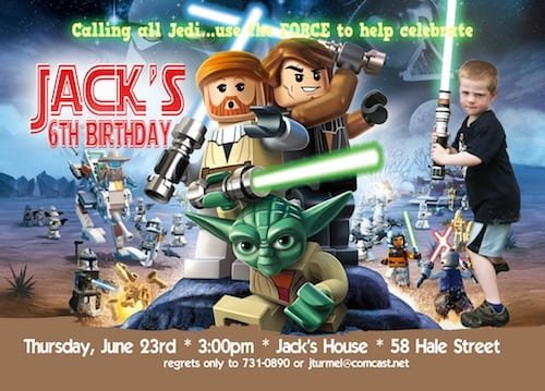 Lego Star Wars Birthday Invitation And Free