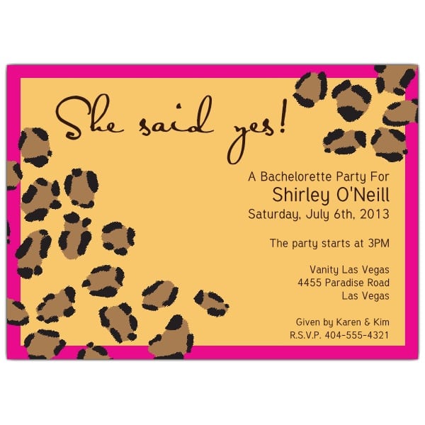 Leopard Print Invitations
