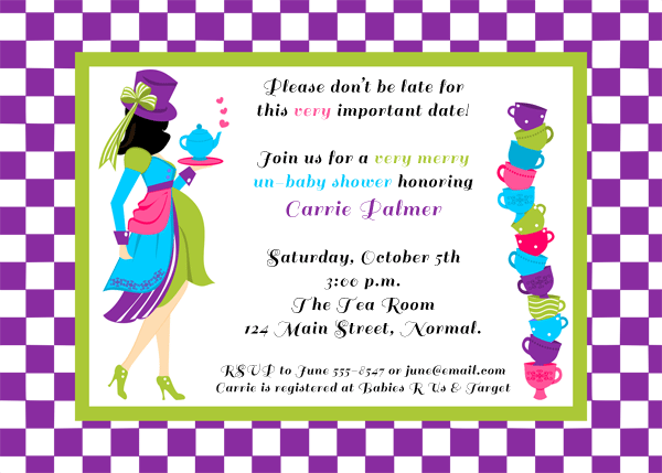 Mad Hatter Baby Shower Invitation