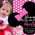 Minnie Mouse Birthday Template Invitation