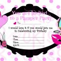 Pamper Party Invitation