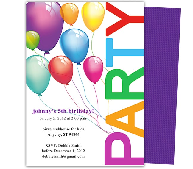 Party Invitation Template For Kids