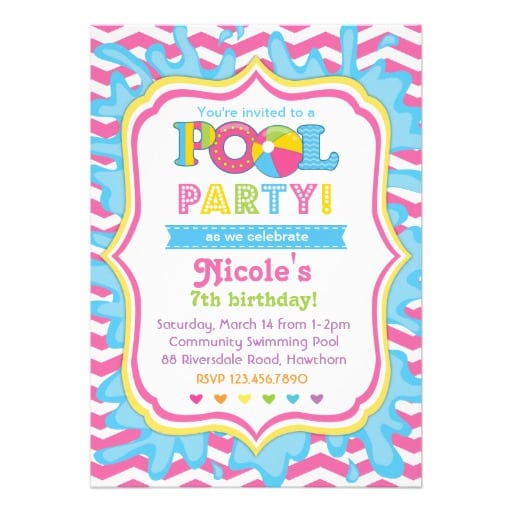 Pool Party Invitation Free