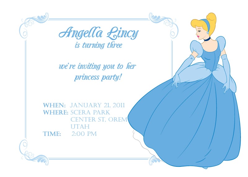 Princess Invitation Free Template